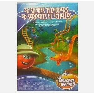 3D Snakes & Ladders Travel Size Family Board Game
